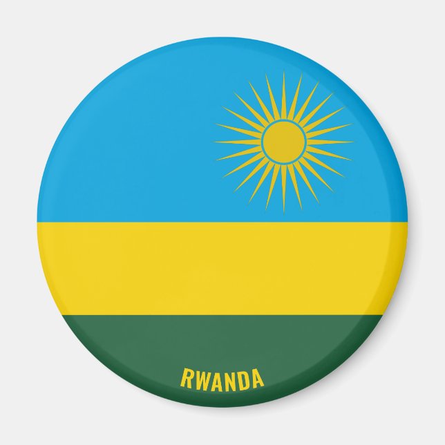 Ruandische Flagge Charming Patriotic Magnet (Vorne)