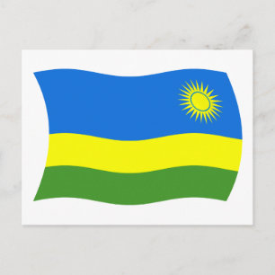 Ruandische Flagge Postkarte
