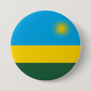 Ruandische Flagge (Ruanda) (afrikanisches Land) Button