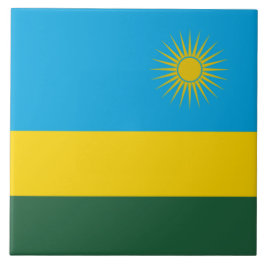 Ruandische Flagge (Ruanda) (afrikanisches Land) Fliese