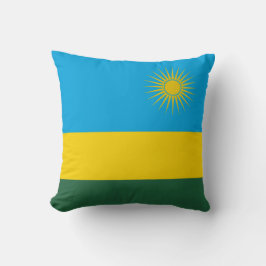 Ruandische Flagge (Ruanda) (afrikanisches Land) Kissen