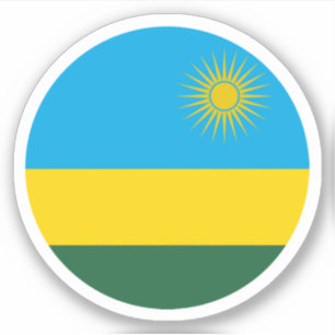 Ruandische Flagge Rund Aufkleber