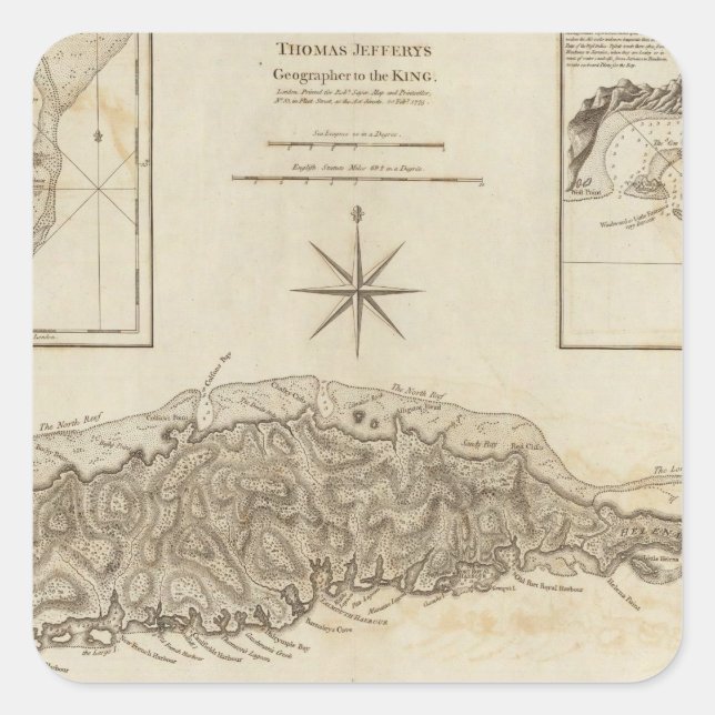 Ruatan oder Rattan Quadratischer Aufkleber (Vorderseite)