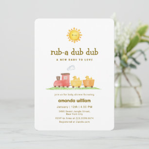 Rub A Dub Dub Enten Choo Choo Zug Baby Shower Einladung