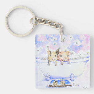 Rub a Dub Dub Piggies dans Tub Peinture