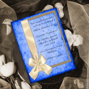 Ruban de crème vintage sur les invitations de mari