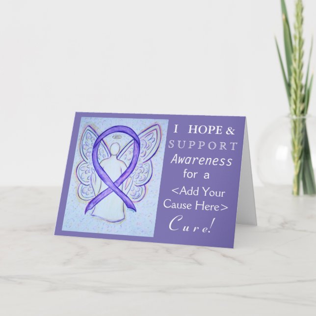 Ruban de sensibilisation à la violence Cartes d'an (Devant)