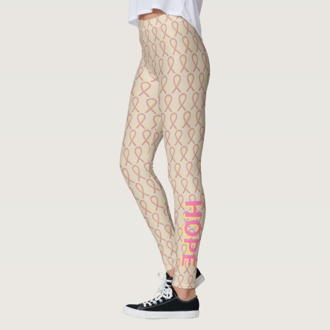 Ruban de sensibilisation à l'or et au rose Legging (Gauche)