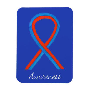 Ruban de sensibilisation bleu et rouge Magnets d'a