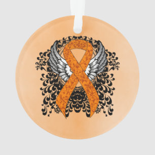 Ruban de sensibilisation orange avec ailes