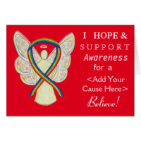 Ruban de sensibilisation Rainbow Cause personnalis