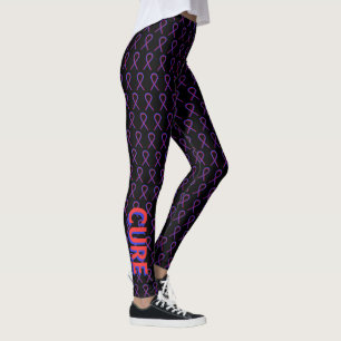 Ruban de sensibilisation rouge et bleu Leggings pe