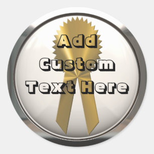 Ruban D'Or Avec Scellés Et Stickers À Cadres D'Arg
