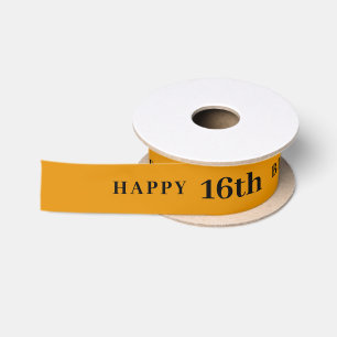 Ruban En Satin 16e anniversaire Daffodil Jaune