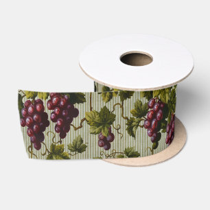 Ruban En Satin 1900 Raisins Vintages Fruits Botanique