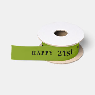 Ruban En Satin 21e anniversaire Kiwi Ribbon