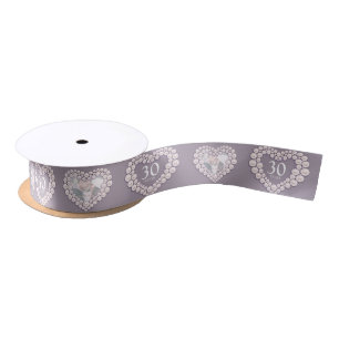Ruban En Satin 30e anniversaire de la mariage de perles