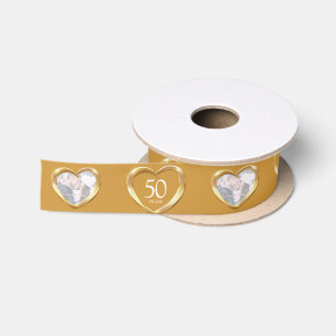 Ruban En Satin 50e anniversaire d'or du mariage