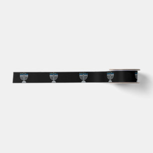 Ruban En Satin 6e nuit d'Hanoukka Parties scintillant Satin Ribbo