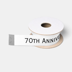 Ruban En Satin 70e anniversaire du Mariage Platinum Z03