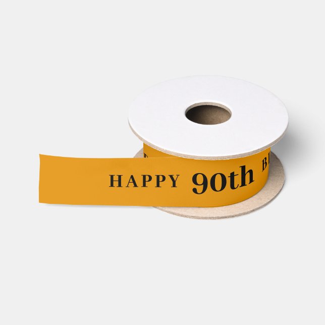 Ruban En Satin 90e anniversaire jonquille jaune ruban (Bobine)