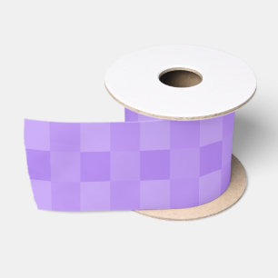 Ruban En Satin à damiers Élégant minimaliste géométrique violet