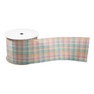 Ruban En Satin À damiers multicouleur