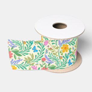 Ruban En Satin Abeille de miel, coccinelle, papillon, libellule &