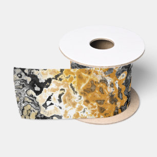 Ruban En Satin Abstrait gris et jaune