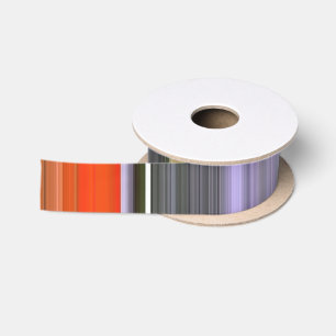 Ruban En Satin Abstrait n° 1 : orange et gris