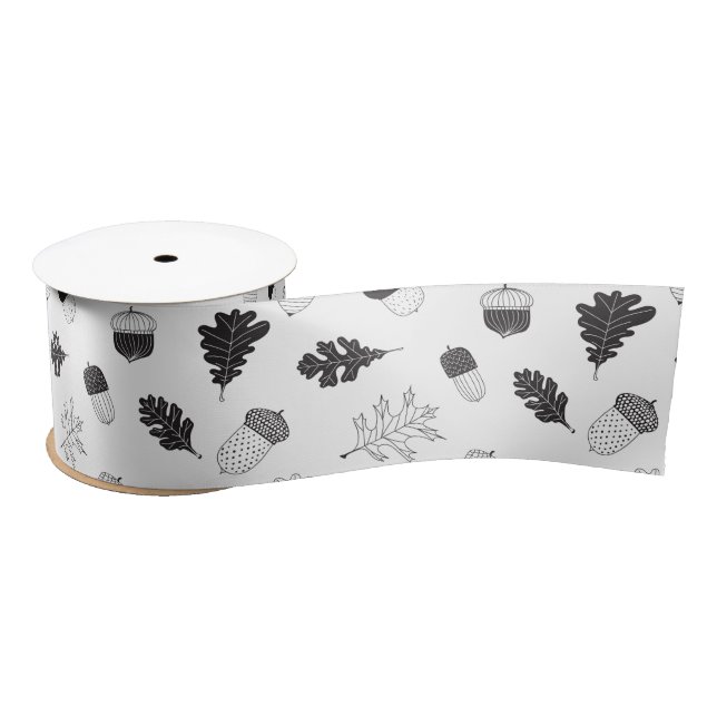 Ruban En Satin Acorns et feuille (Bobine)