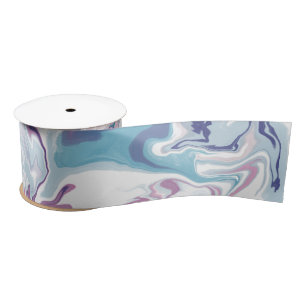 Ruban En Satin Acrylique liquide rose et bleu