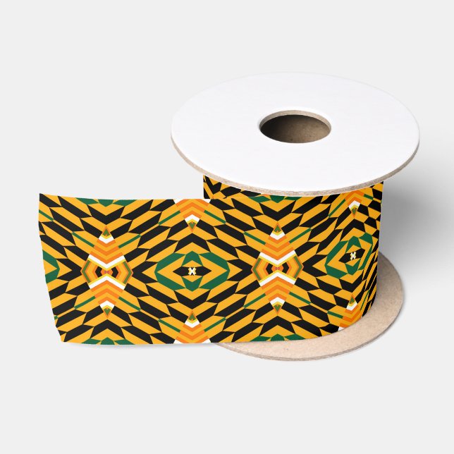 Ruban En Satin Afro Pop Kente Design (Bobine)