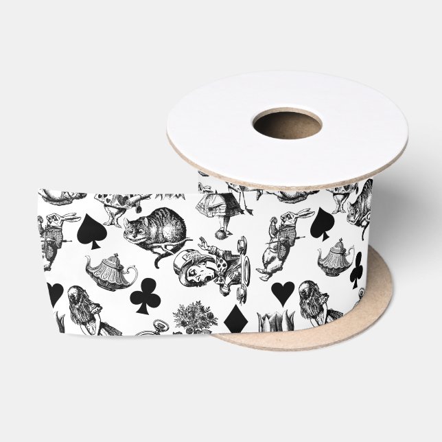 Ruban En Satin Alice White Rabbit Wonderland Classic (Bobine)