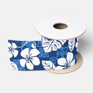 RUBAN EN SATIN ALOHA VENDREDI (BLEU) SATIN RIBBON