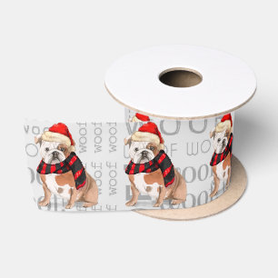 Ruban En Satin Amant chien drôle mignon Français Bulldog Noël