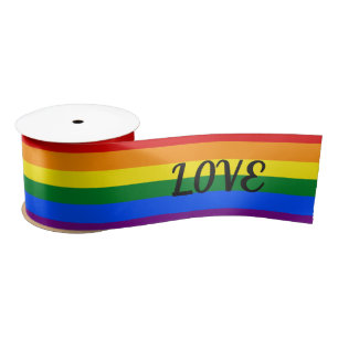 Ruban En Satin Amour de la Fierté arc-en-ciel