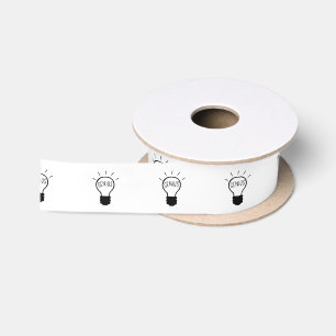 Ruban En Satin Ampoule en noir et blanc