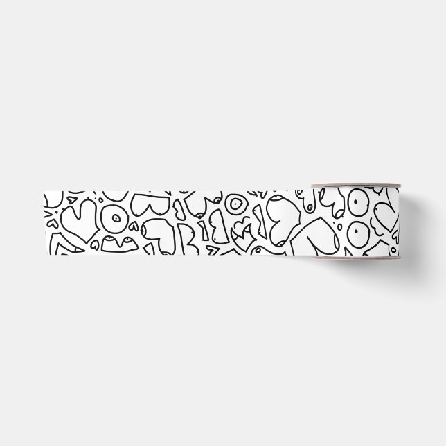 Ruban En Satin Amusant motif mammaire adulte (Devant)