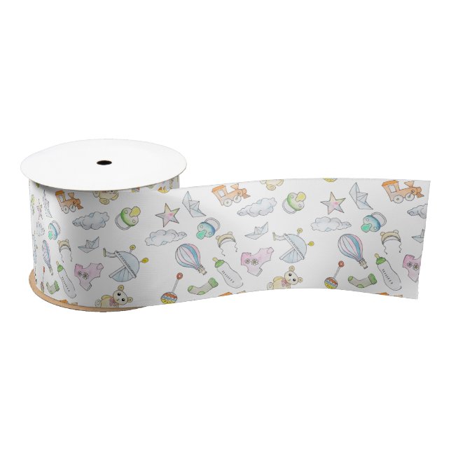 Ruban En Satin Amusants trucs pour bébés (Bobine)