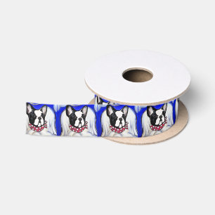 Ruban En Satin Ange Bouledogue Français