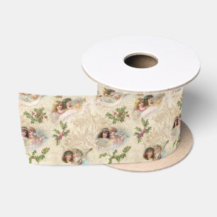 Ruban En Satin Angels victoriens avec musique, Script & Holly
