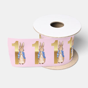 Ruban En Satin Anniversaire classique de lapin de premier