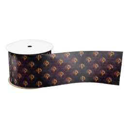 Ruban En Satin antique, vintage, fleur de lis, damassé, or rustiq