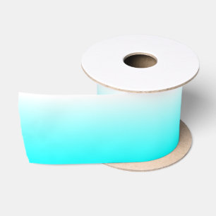Ruban En Satin Aqua Ombre personnalisable