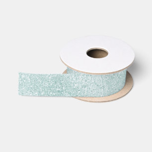Ruban En Satin Aqua Paillettes Noël Ombré