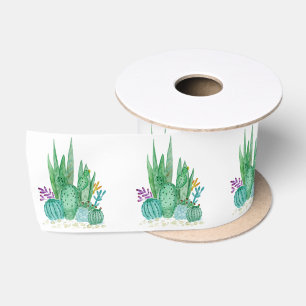 Ruban En Satin Aquarelle, cactus, succulents