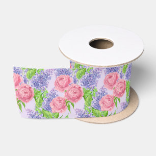 Ruban En Satin Aquarelle et lilas