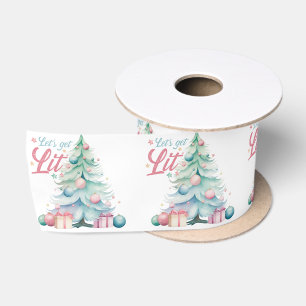 Ruban En Satin Aquarelle Faisons un sapin de Noël