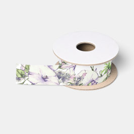 Ruban En Satin Aquarelle Matin Glory Flower Handfasting